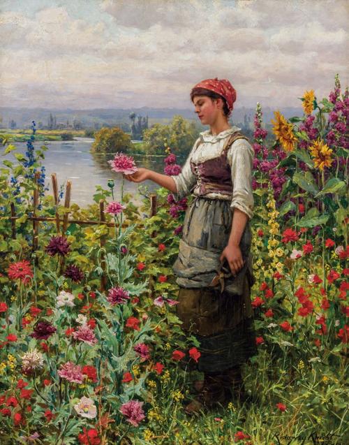 DANIEL RIDGWAY KNIGHT, American (1839-1924), Summer Afternoon, Seine Valley, oil on canvas, signed, 32 ¾ x 25 ¾ inches, SOLD FOR $52,000
Shannon's Fine Art Auctioneers