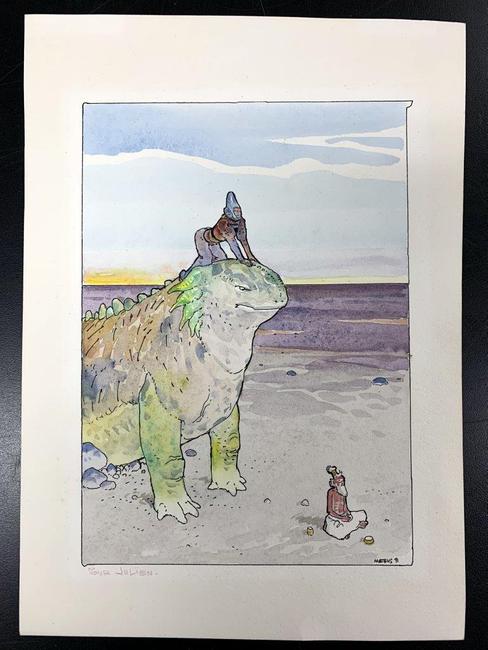 Artworks certain to attract attention include this original color illustration by Jean Henri Gaston Giraud (French, 1838-2012), who worked under the pseudonym Moebius.
Weiss Auctions