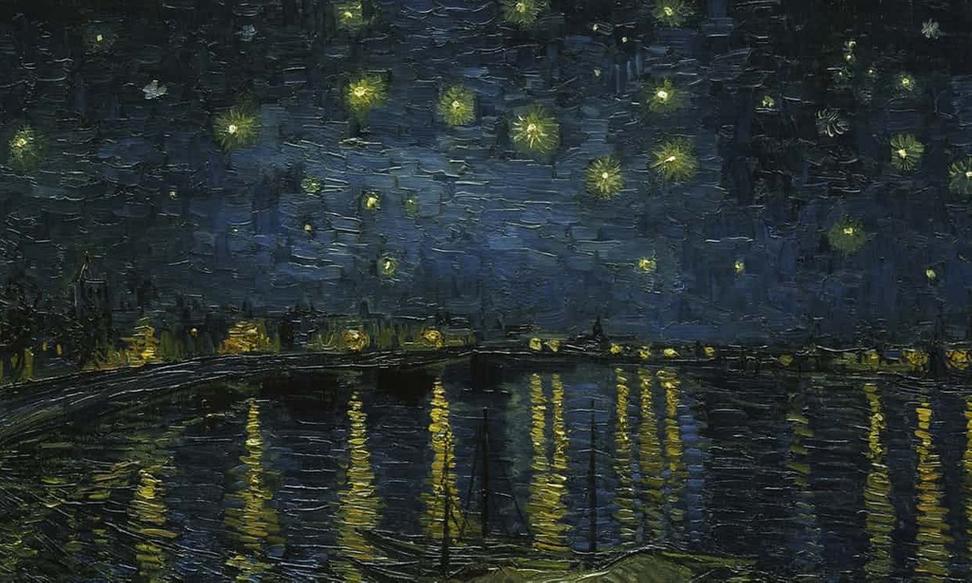 Image result for Starry Night on the Rhône 1888 from the Musée d’Orsay, Paris,