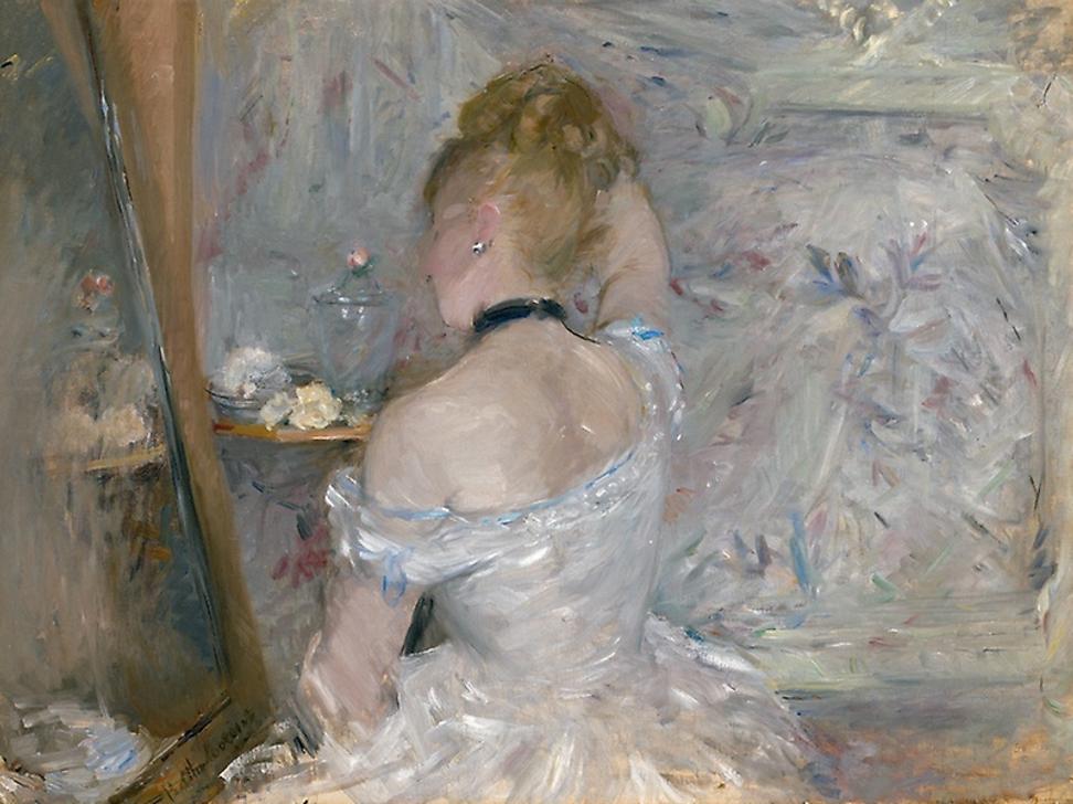 Berthe Morisot, Woman at Her Toilette, 1875–1880, oil on canvas, The Art Institute of Chicago, Inv.  no.  1924.127, Photo courtesy The Art Institute of Chicago / Art Resource, NY