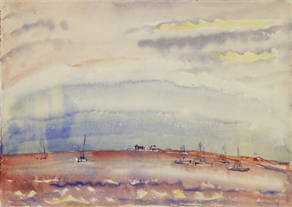 Charles Demuth, Marine, n.d., watercolor on paper, collection of the Demuth Museum, Lancaster, PA