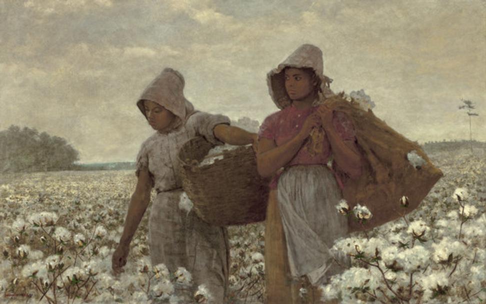 The Cotton Pickers, Winslow Homer, 1876, Oil on canvas 24 1/16 × 38 1/8 in.