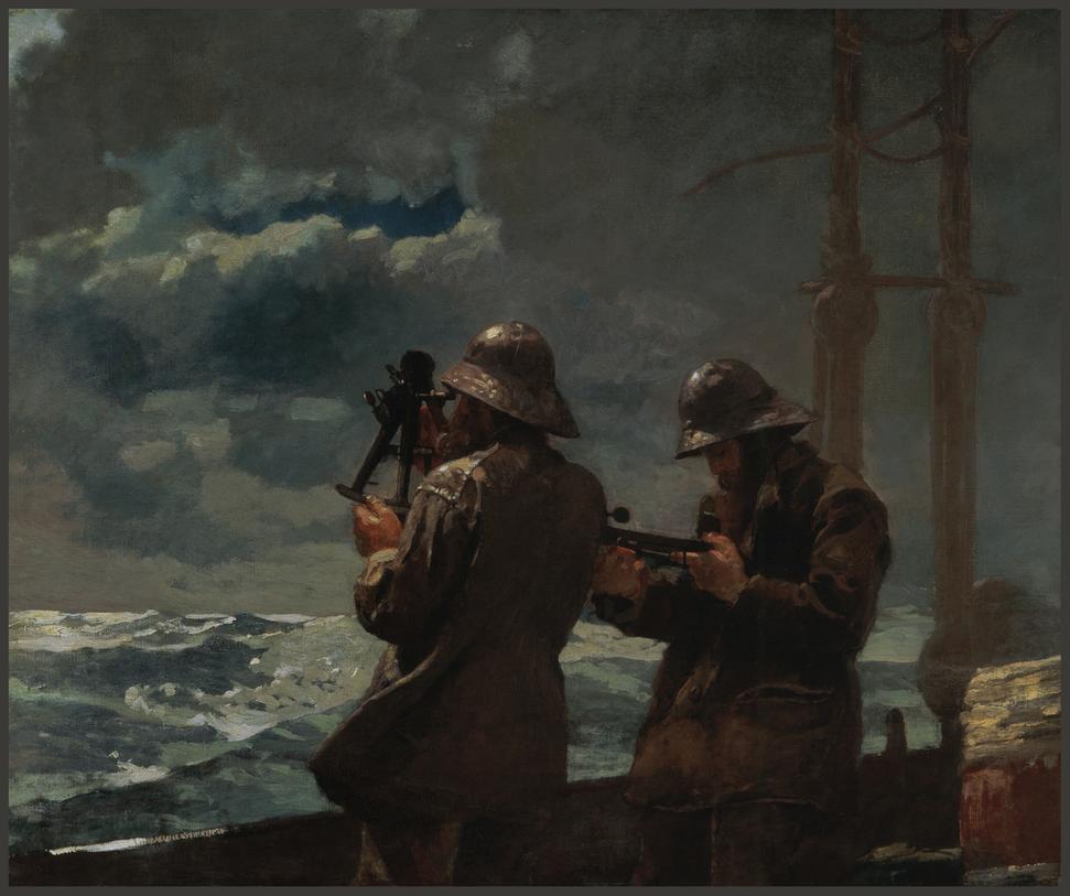 Winslow Homer (1836–1910), Eight Bells, 1886, oil on canvas, 25 3/16 x 30 3/16 in.  Addison Gallery of American Art, Andover.  Gift of an anonymous donor.  Credit: Addison Gallery of American Art, Phillips Academy, Andover, MA / Art Resource, NY