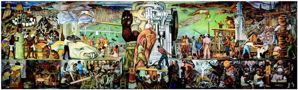 Diego Rivera, The Marriage of the Artistic Expression of the North and of the South on this Continent (Pan American Unity), 1940.  © Banco de Mexico Diego Rivera & Frieda Kahlo Museums Trust, Mexico D.F.  / Artist Rights Society (ARS), New York.  Image: courtesy City College of San Francisco.