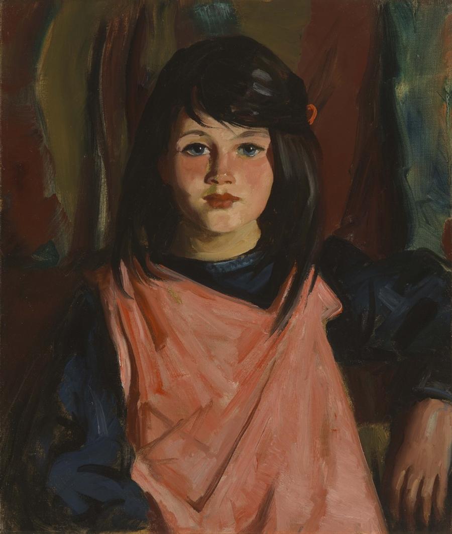 Robert Henri (1865-1929) Mary Patton in Rose Smock, 1926. Oil on canvas, 24 ¼ x 20 inches. Hammer Galleries.