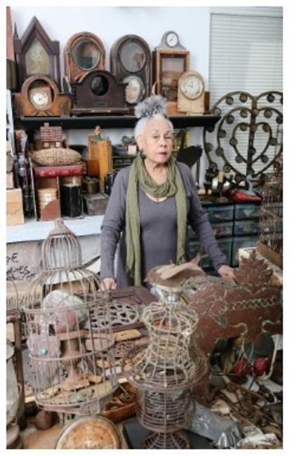 Betye Saar in her Los Angeles studio, 2015; photo: Ashley Walker; courtesy of the artist and Roberts Projects, Los Angeles