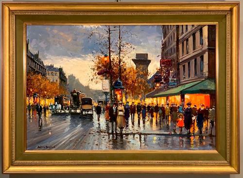 Antoine Blanchard (1910-1988) view of Paris at Porte St. Denis, measuring 24 inches by 26 inches (est. $5,000-$8,000).
Neue Auctions