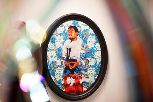 Kehinde Wiley at Sean Kelly Gallery, The Armory Show.
Photo: BFA / The Armory Show