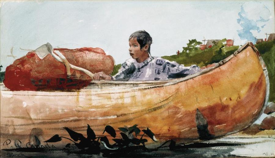 Winslow Homer, Indian Boy with Canoe, 1895. Denver Art Museum.