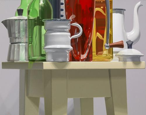 Harold Reddicliffe (b. 1947) Ice Crusher, Coffee Pots, and Bottles, 2014 Oil on canvas mounted on panel, 11 x 14 in.
Hirschl & Adler Modern