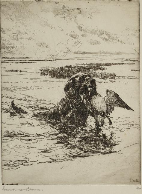 Frank W. Benson, The Retriever, 1916, etching, 7 ⅞ by 9 inches, Estimate: $4,000-$6,000
Copley Fine Art Auctions, www.copleypreview.com