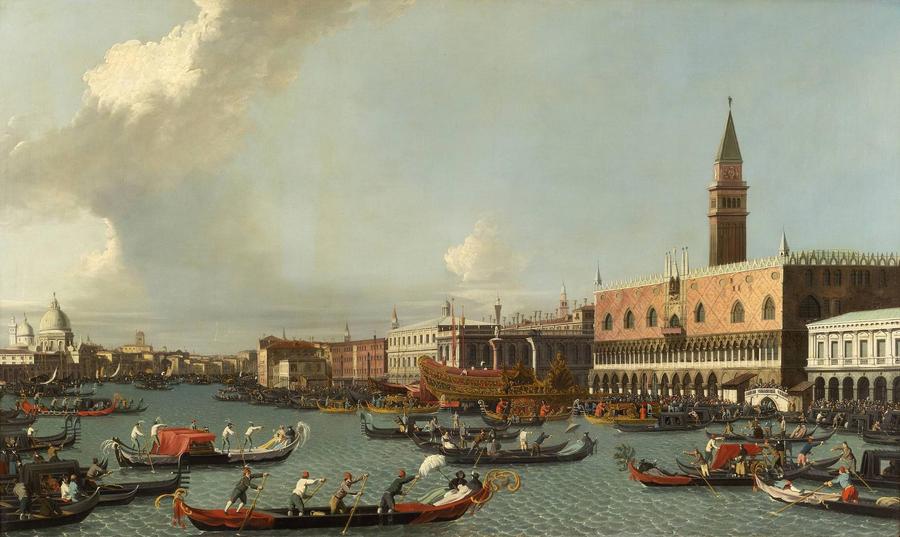 Painting by follower of Giovanni Antonio Canal, called Canaletto (Italian, 1697-1768)