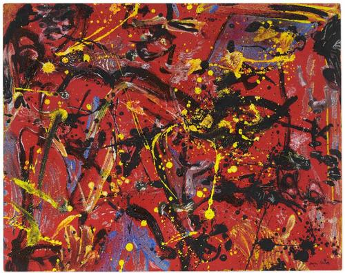 Jackson Pollock's Red Composition is offered for sale for between $12 million and $18 million.
Christie's