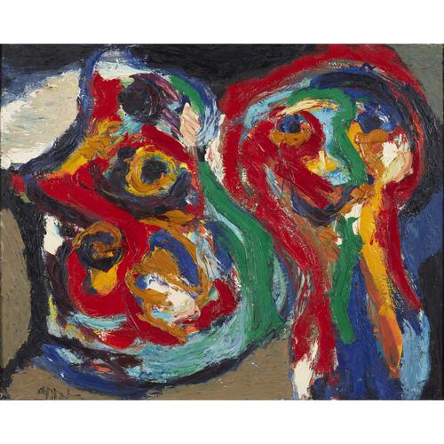 Karel Appel (Dutch, 1921-2006), Two Heads in Grey Landscape. Estimate: $40,000 - 60,000
Freeman's