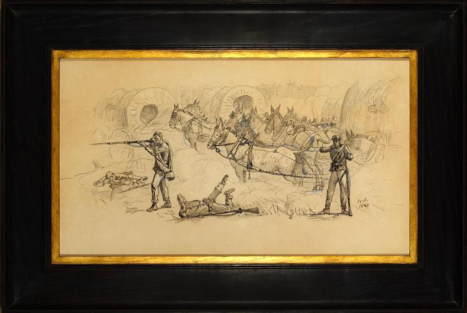 Civil War drawing by Winslow Homer at New York's Gavin Spanierman